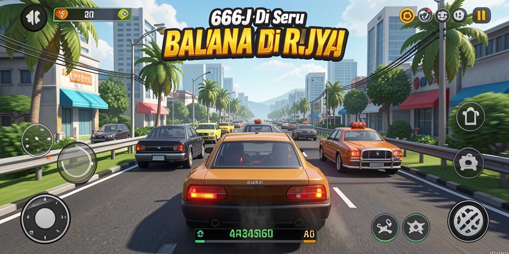 Gameplay seru dan menegangkan dari 666J saat balapan di trek.