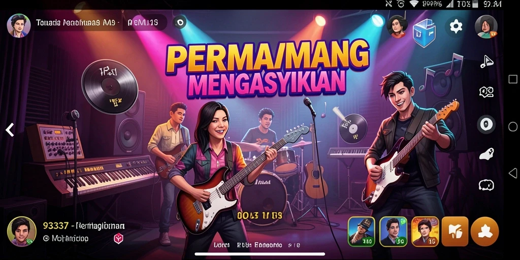 Tampilan gameplay 93337 yang penuh warna dan dinamis.
