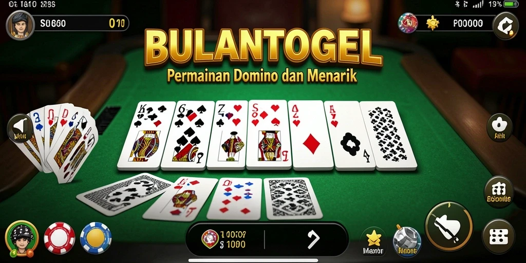 Tampilan gameplay menarik dari BULANTOGEL saat bermain Domino.