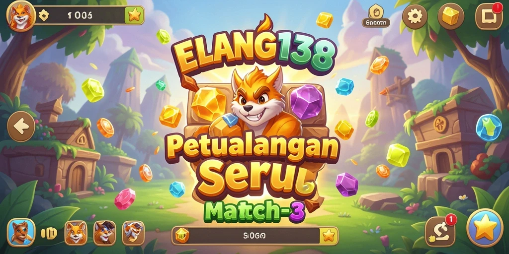 Tangkapan layar dari gameplay seru ELANG138 di kategori Match-3.
