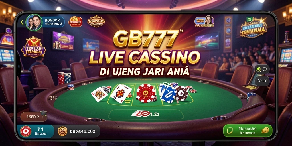 Gameplay seru dalam aplikasi Live Casino GB777 dengan dealer profesional.