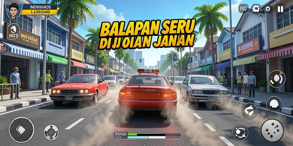 Gameplay balapan seru H03 dengan mobil yang menakjubkan.