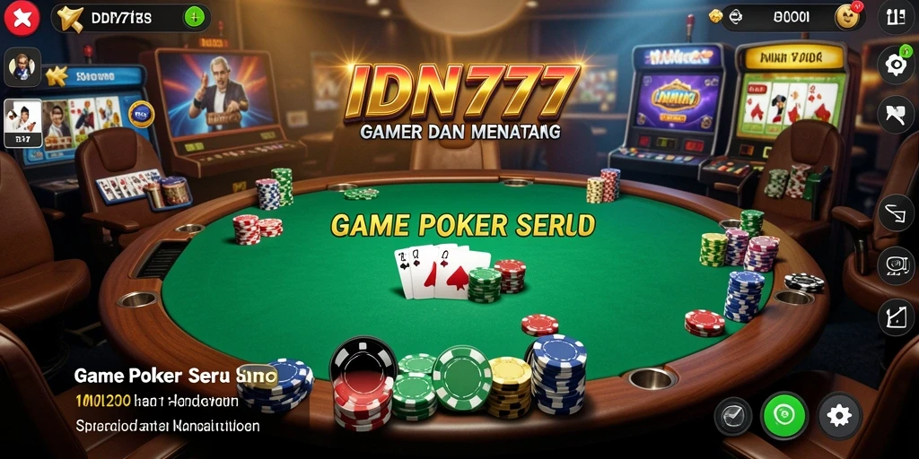 Screenshot gameplay IDN777 yang menampilkan aksi seru permainan Poker.