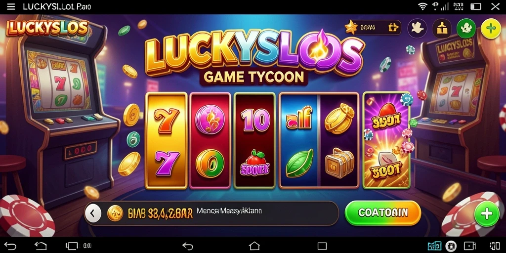 Tampilan menarik dan seru dari gameplay LUCKYSLOTS.