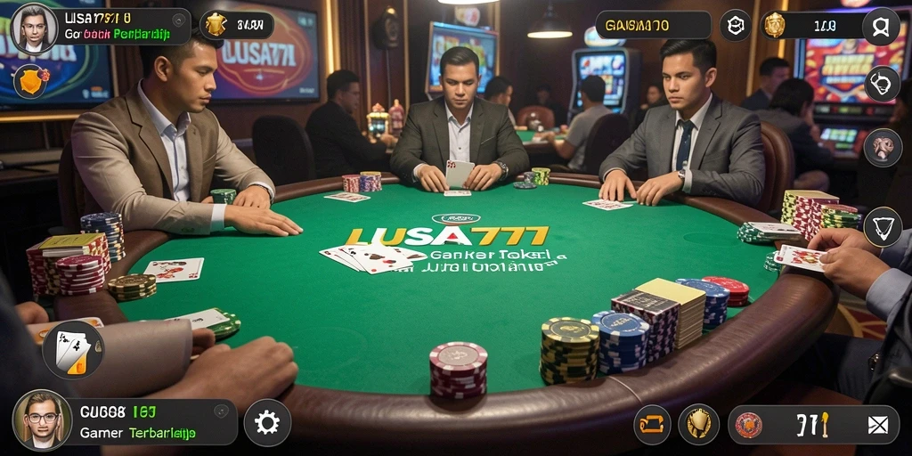 Tampilan gameplay LUSA777 yang mendebarkan dengan pemain berkompetisi.