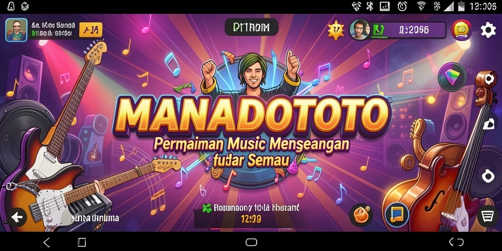 Tampilan gameplay MANADOTOTO yang interaktif dalam bermain musik.