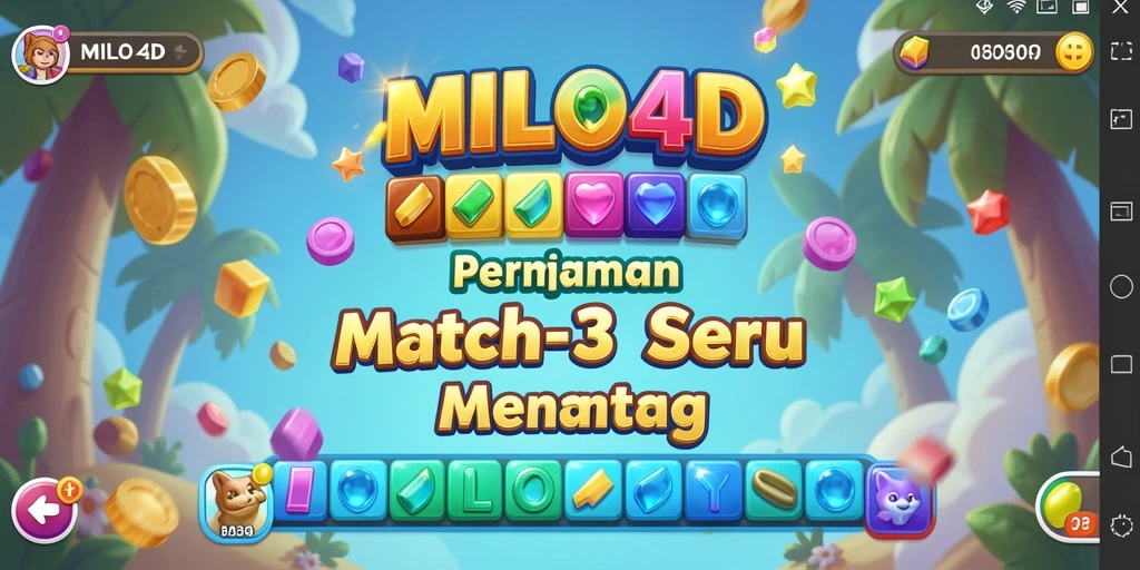 Tangkapan layar utama MILO4D yang menunjukkan gameplay yang seru.