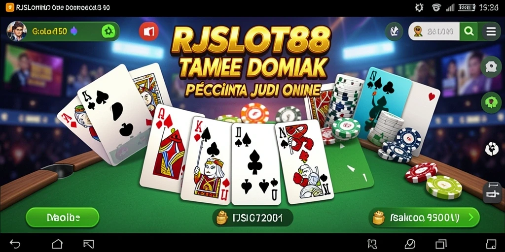 Tampilan menarik dari permainan Domino RJSLOT88 yang mengasyikkan.